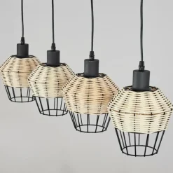Luminaires Scandinaves-hofstein Suspension Benagil Noir, 4 lumières
