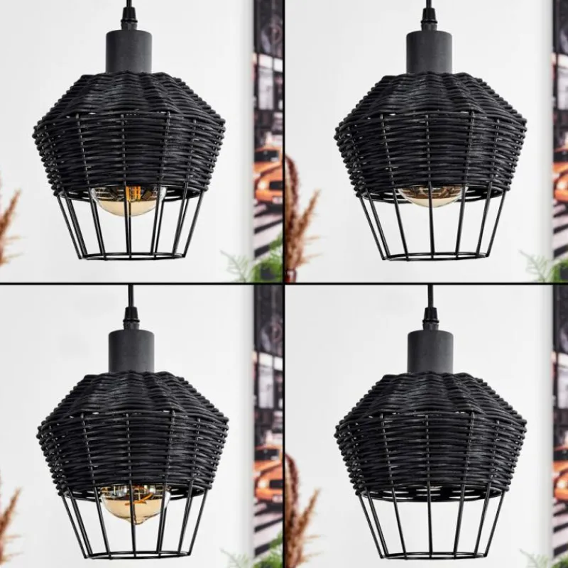 Luminaires Scandinaves-hofstein Suspension Benagil Noir, 3 lumières