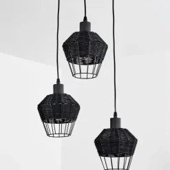 Luminaires Scandinaves-hofstein Suspension Benagil Noir, 3 lumières
