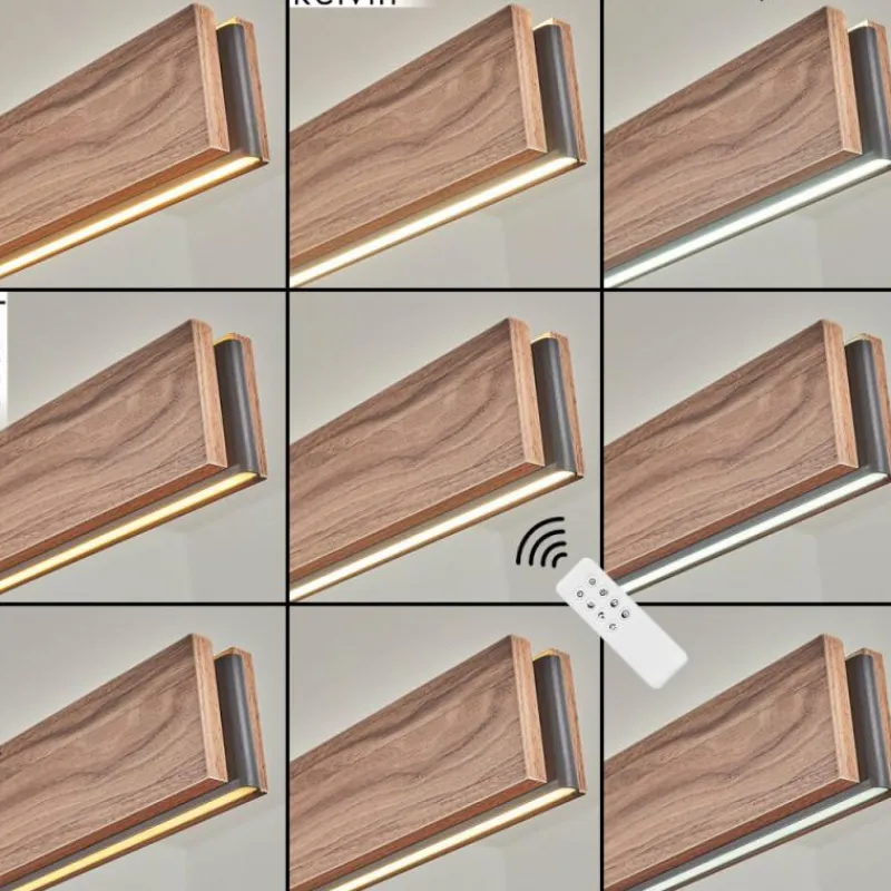 Luminaires Scandinaves-hofstein Suspension Blandford LED Noir, 1 lumière, Télécommandes, Changeur de couleurs