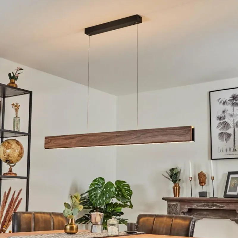 Luminaires Scandinaves-hofstein Suspension Blandford LED Noir, 1 lumière, Télécommandes, Changeur de couleurs