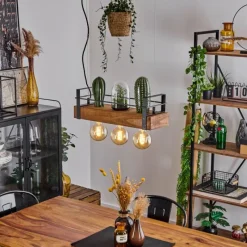 Style Boho-Chic-hofstein Suspension Bougey Écru, Noir, 3 lumières