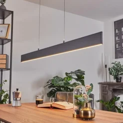 hofstein Suspension Brun LED Anthracite, 2 lumières, Télécommandes