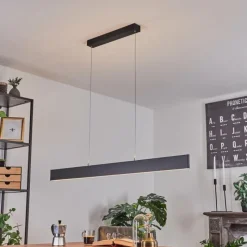 hofstein Suspension Brun LED Anthracite, 2 lumières, Télécommandes