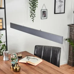 hofstein Suspension Brun LED Anthracite, 2 lumières, Télécommandes