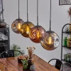 Lampes Dorées-hofstein Suspension Cabreiro Anthracite, 4 lumières