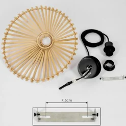 Luminaires Scandinaves-hofstein Suspension Callide Noir, 1 lumière