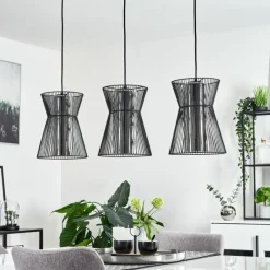 Suspension Verre Fumé-hofstein Suspension Chaca Noir, 3 lumières