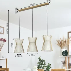 hofstein Suspension Chaca Or, 3 lumières