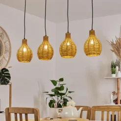 Luminaires Scandinaves-hofstein Suspension Chaniers Écru, 4 lumières