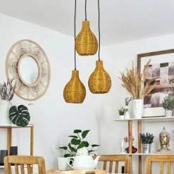 Luminaires Scandinaves-hofstein Suspension Chaniers Noir, 3 lumières