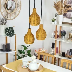 Luminaires Scandinaves-hofstein Suspension Chaniers Noir, 3 lumières