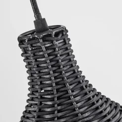 Luminaires Scandinaves-hofstein Suspension Chaniers Noir, 3 lumières