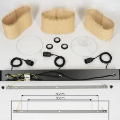 Luminaires Scandinaves-hofstein Suspension Chenevrey Écru, 3 lumières