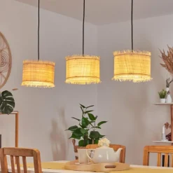 Luminaires Scandinaves-hofstein Suspension Chenevrey Écru, 3 lumières