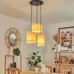 Luminaires Scandinaves-hofstein Suspension Chenevrey Noir, 3 lumières