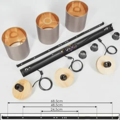 Lampes En Tissu-hofstein Suspension Chiuvi Écru, Noir, 3 lumières