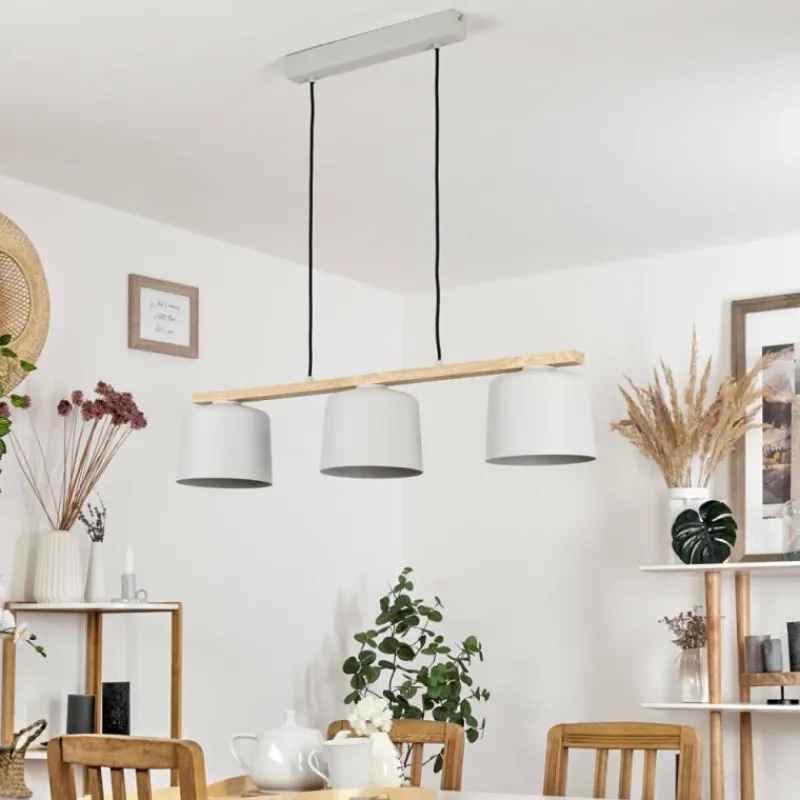 Luminaires Scandinaves-hofstein Suspension Combarbala Gris, Écru, 3 lumières