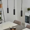 hofstein Suspension Dalheim LED Noir, 3 lumières