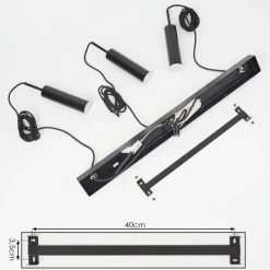 hofstein Suspension Dalheim LED Noir, 3 lumières