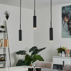 hofstein Suspension Dalheim LED Noir, 3 lumières