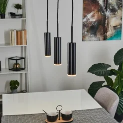 hofstein Suspension Dalheim LED Noir, 3 lumières