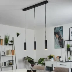 hofstein Suspension Dalheim LED Noir, 3 lumières