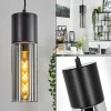 Suspension Verre Fumé-hofstein Suspension Dulcita Noir, 1 lumière