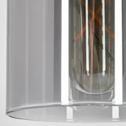 Suspension Verre Fumé-hofstein Suspension Dulcita Noir, 1 lumière