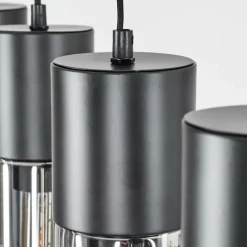 Suspension Verre Fumé-hofstein Suspension Dulcita Noir, 4 lumières