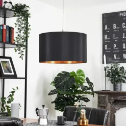 Lampes En Tissu-hofstein Suspension Elsa Nickel mat, 1 lumière