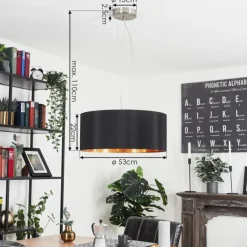 Lampes En Tissu-hofstein Suspension Elsa Nickel mat, 3 lumières