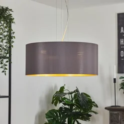 Lampes En Tissu-hofstein Suspension Elsa Nickel mat, 3 lumières