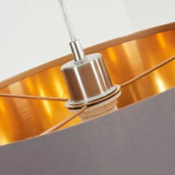 Lampes En Tissu-hofstein Suspension Elsa Nickel mat, 1 lumière