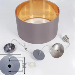 Lampes En Tissu-hofstein Suspension Elsa Nickel mat, 1 lumière