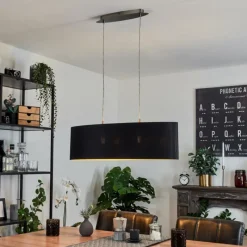 Lampes En Tissu-hofstein Suspension Elsa Nickel mat, 2 lumières