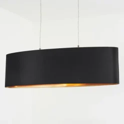 Lampes En Tissu-hofstein Suspension Elsa Nickel mat, 2 lumières