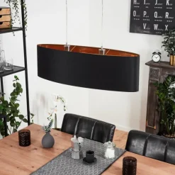 Lampes En Tissu-hofstein Suspension Elsa Nickel mat, 2 lumières