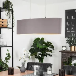 Lampes En Tissu-hofstein Suspension Elsa Nickel mat, 2 lumières