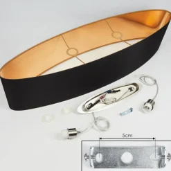 Lampes En Tissu-hofstein Suspension Elsa Nickel mat, 2 lumières