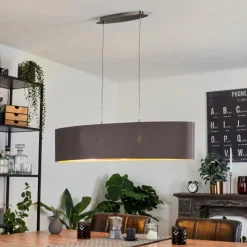 Lampes En Tissu-hofstein Suspension Elsa Nickel mat, 2 lumières