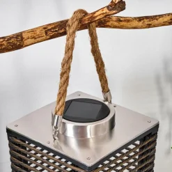 Luminaires Orientaux-hofstein Suspension Emboque LED Brun, Écru, Nickel mat, Noir, 1 lumière