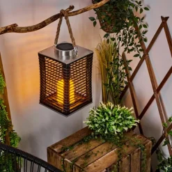 Luminaires Orientaux-hofstein Suspension Emboque LED Brun, Écru, Nickel mat, Noir, 1 lumière