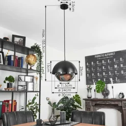 Suspension Verre Fumé-hofstein Suspension Entrevinhas Noir, 1 lumière