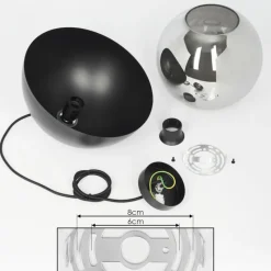 Suspension Verre Fumé-hofstein Suspension Entrevinhas Noir, 1 lumière