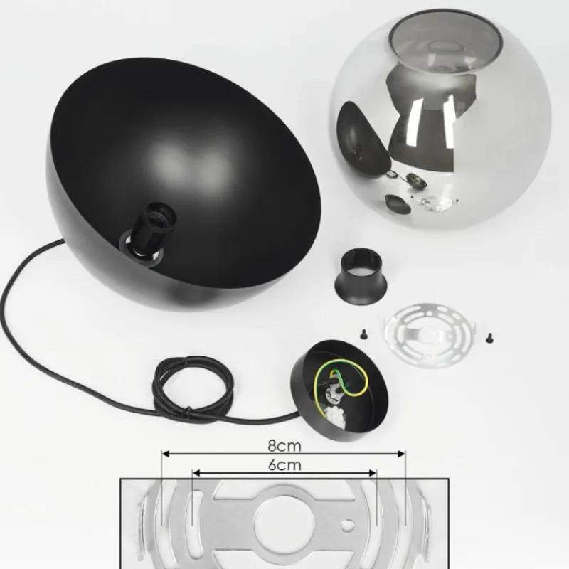 Suspension Verre Fumé-hofstein Suspension Entrevinhas Noir, 1 lumière