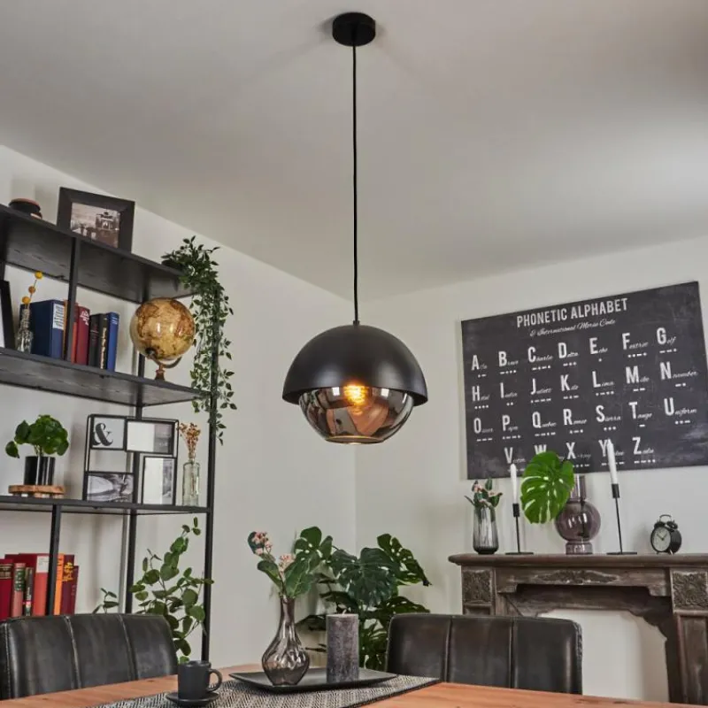 Suspension Verre Fumé-hofstein Suspension Entrevinhas Noir, 1 lumière