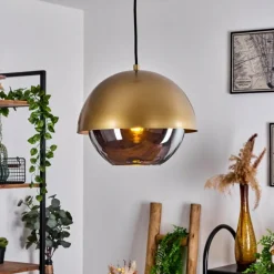 Lampes Dorées-hofstein Suspension Entrevinhas Or, Laiton, 1 lumière