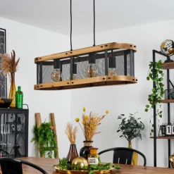 Style Boho-Chic-hofstein Suspension Feillens Noir, 4 lumières