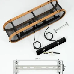 Style Boho-Chic-hofstein Suspension Feillens Noir, 4 lumières